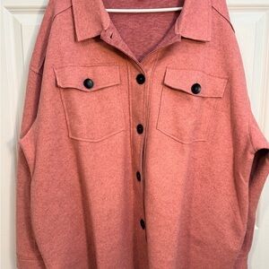 ODDY Women's Rose Button-Down Shacket